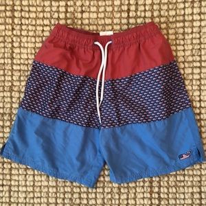 Boys Vineyard Vines chappy swim suit.  Size S